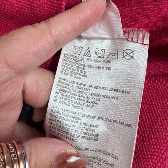 VTG y2k Women's Pink Studded Harley Davidson Angel Wings Hoodie Shirt Sz XL - Picture 9 of 12